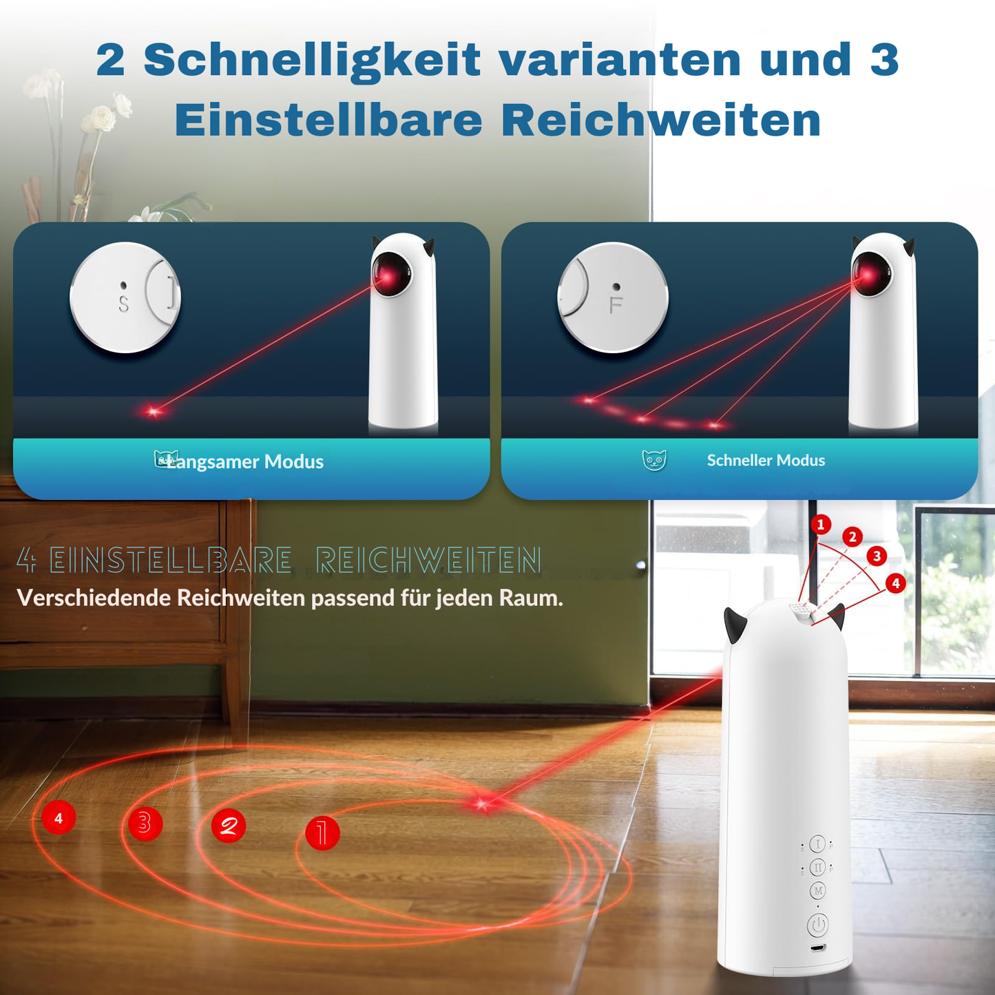 Automatisches Laserpointer Interaktives Katzen Spielzeug für gelangweilte Kätzchen