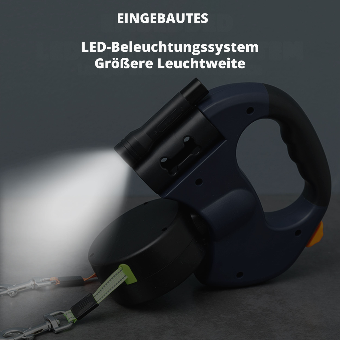 Doppelte Ausziehbare Hundeleine 3 m – LED-Gassi-Leine mit 360° Verwicklungsfrei-System